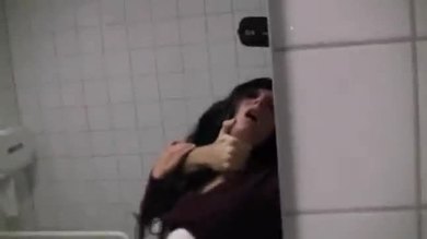 Couple fucks in a bathroom at ikea