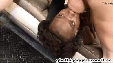 Ghetto ho throat fucked and whipped