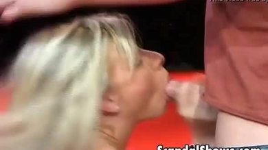 Horny blonde striper takes it deep