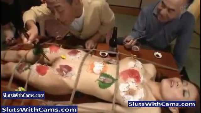Human sushi table - slutswithcams
