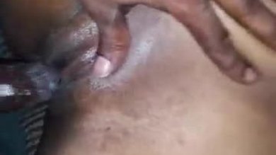 Creamy pussy and anal makes black dick cum 3 times