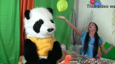 Toypanda with bubbly teen girl