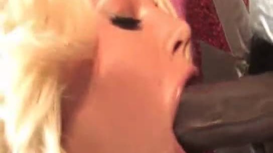 Hot blonde black cock suck