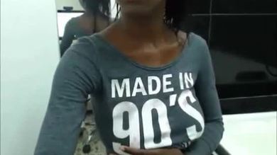 Beautiful ebony teen with big tits