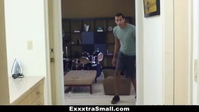 Exxxtrasmall - tiny twat destroyed by a monster cock