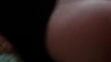 Making my whore cry from my cock - cum on her back