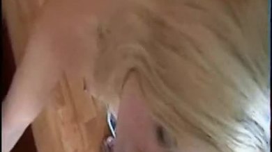Young hot blonde teen sucking her boyfriends cock with cumshot